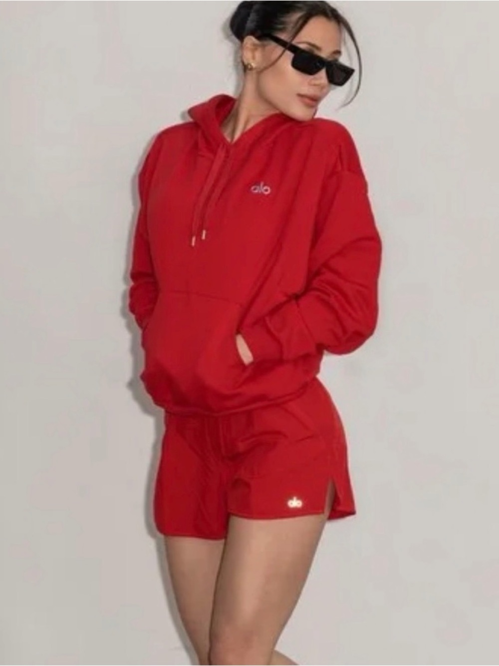 ALO Yoga Women's Red Shorts - Picture 10 of 10